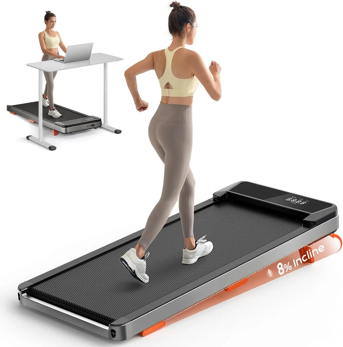 Walking Pad,Treadmill with Incline for Home Office