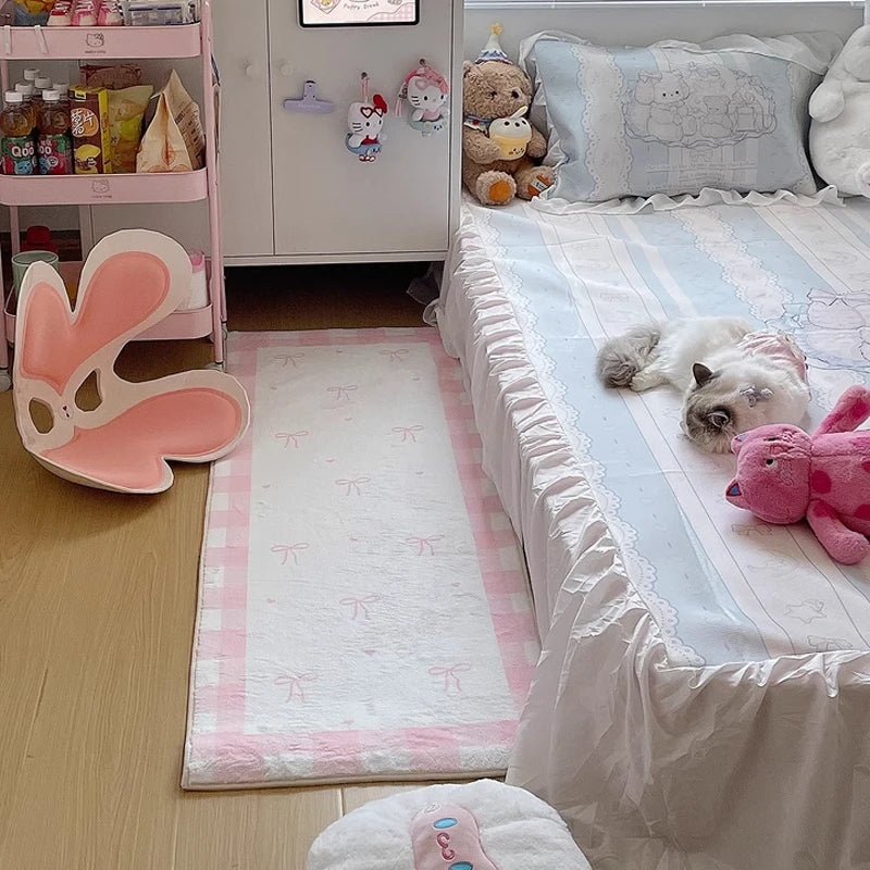 Bedroom Carpet Bedside Floor Mat Cute Soft Plush Room Decor Long Rug Comfortable Shaggy Korean Carpets Home Decoration 침실 카펫