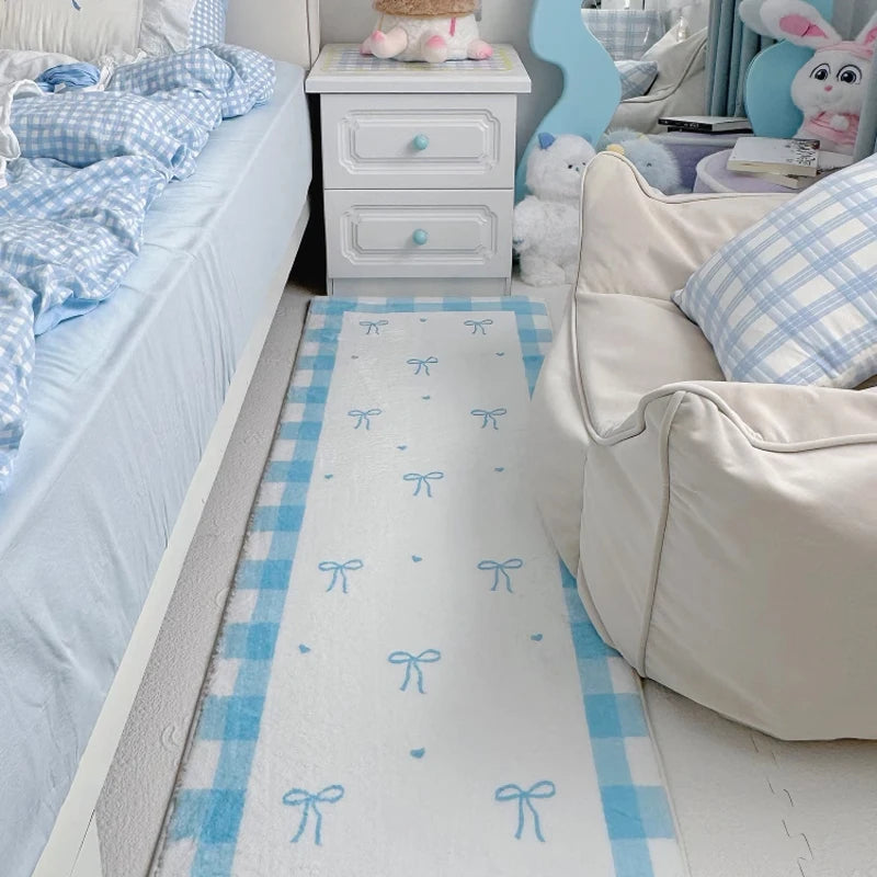 Bedroom Carpet Bedside Floor Mat Cute Soft Plush Room Decor Long Rug Comfortable Shaggy Korean Carpets Home Decoration 침실 카펫