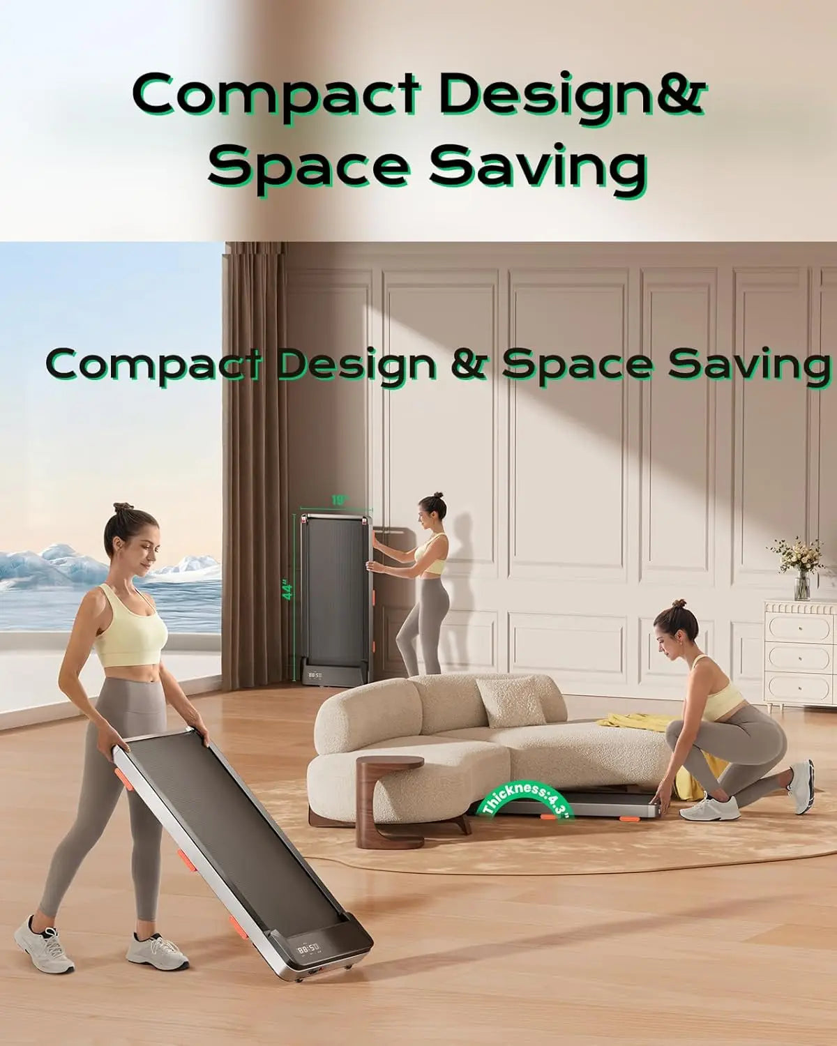 Walking Pad,Treadmill with Incline for Home Office