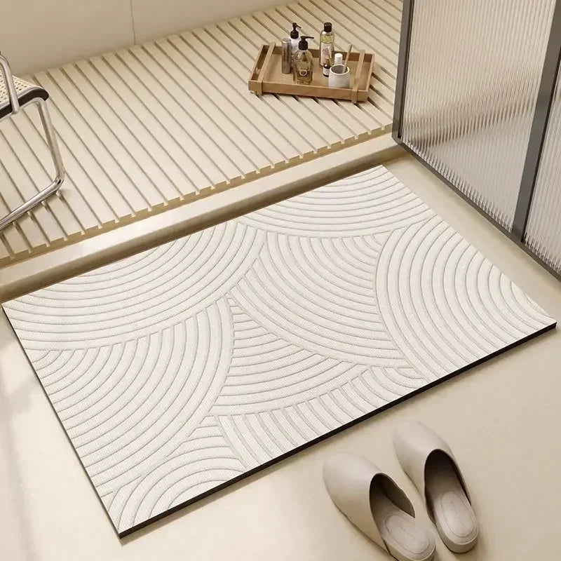 Bathroom Carpet,Absorbent Diatom Mud Floor Mat, Non-Slip Bath Rug, Toilet Doormat, Quick Drying Area Rugs 욕실 카펫