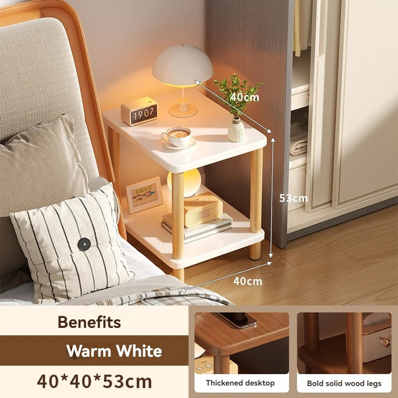 Simple bedroom bedside cabinet, rental room, several households, sofa side shelf, narrow small wooden bedside cabinet