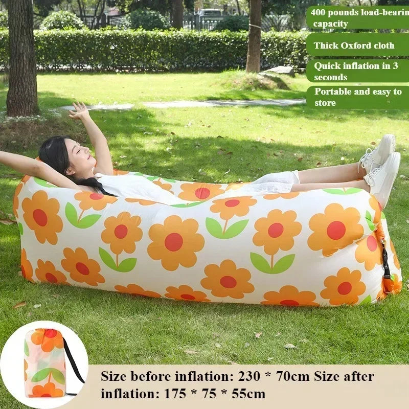 Outdoor Inflatable Sofa Inflatable Soft Comfortable Sofa Camp Picnic Multi Scene Lying Down Sofa Soft Portable Load Bearin Sofa