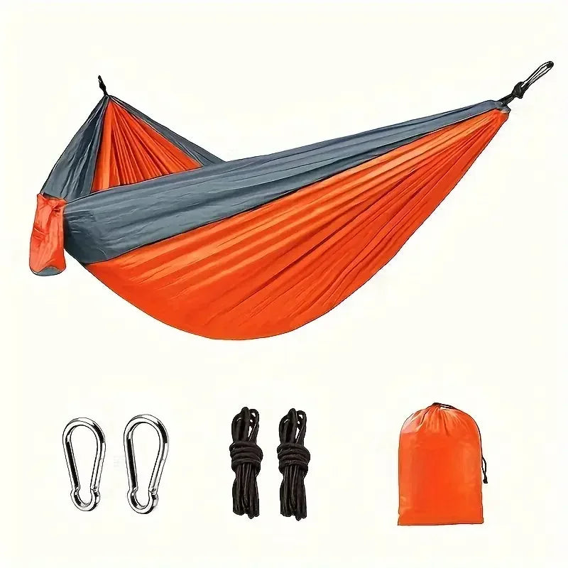 Outdoor Camping Hammock Portable Hammock with Tree Straps Lightweight Nylon Parachute Hammock for Travel Hiking Beach