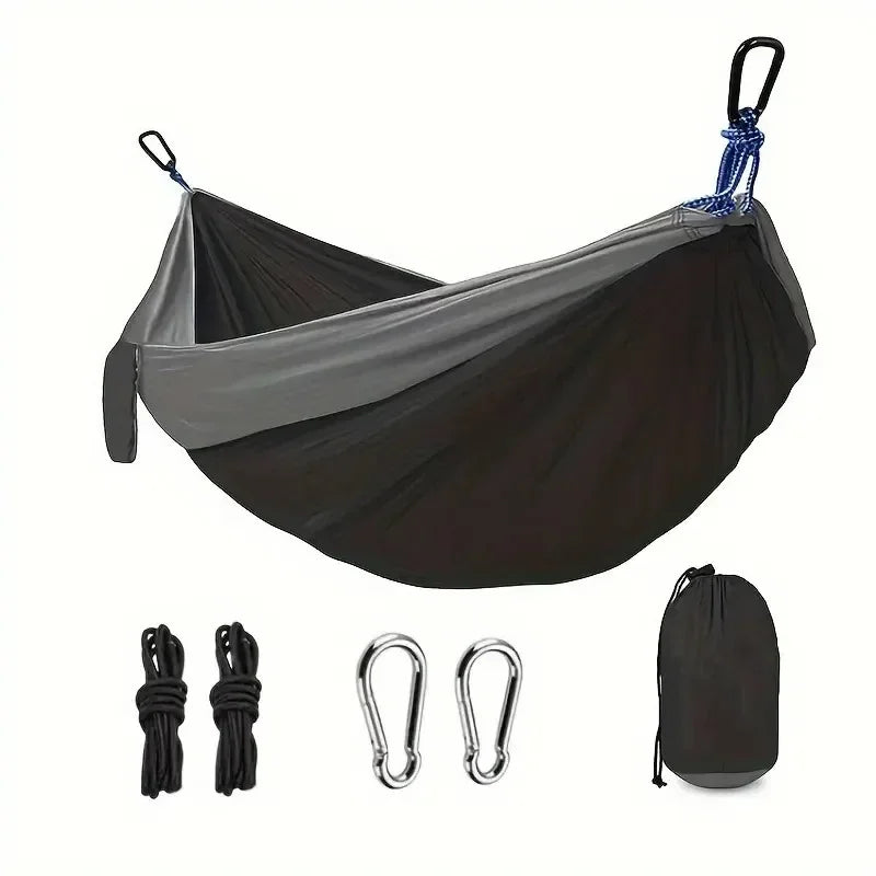 Outdoor Camping Hammock Portable Hammock with Tree Straps Lightweight Nylon Parachute Hammock for Travel Hiking Beach