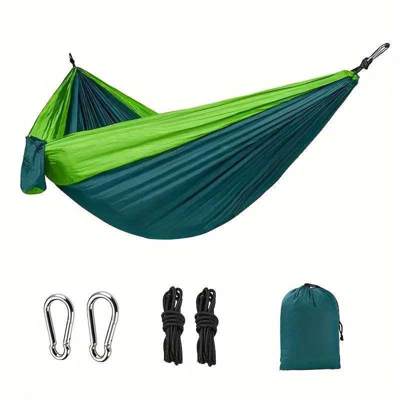 Outdoor Camping Hammock Portable Hammock with Tree Straps Lightweight Nylon Parachute Hammock for Travel Hiking Beach