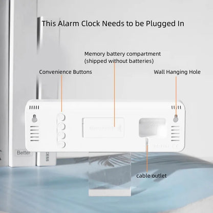 Smart Mute LED Wall Clock