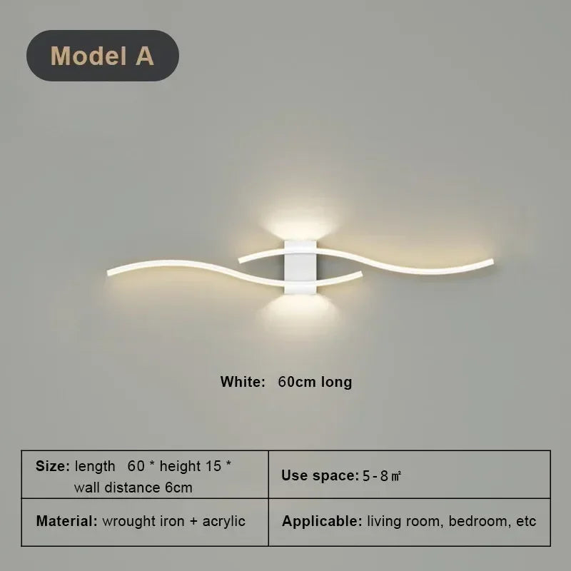 LED Wall Lamp Long Strip Modern Sconce