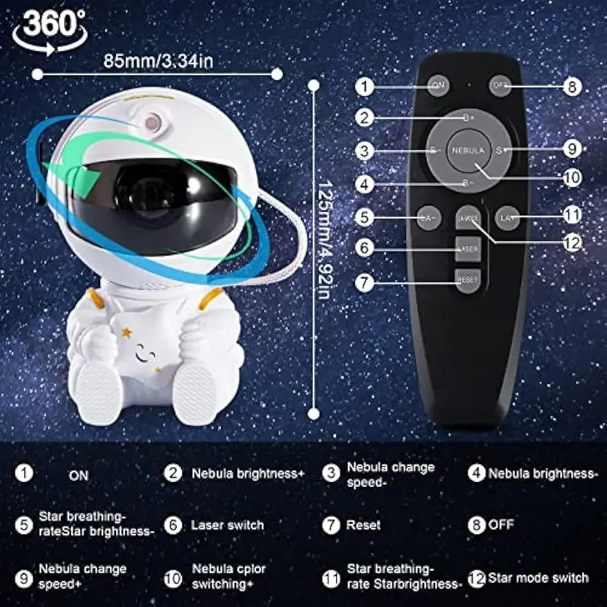 Astronaut Galaxy Projector Night Light