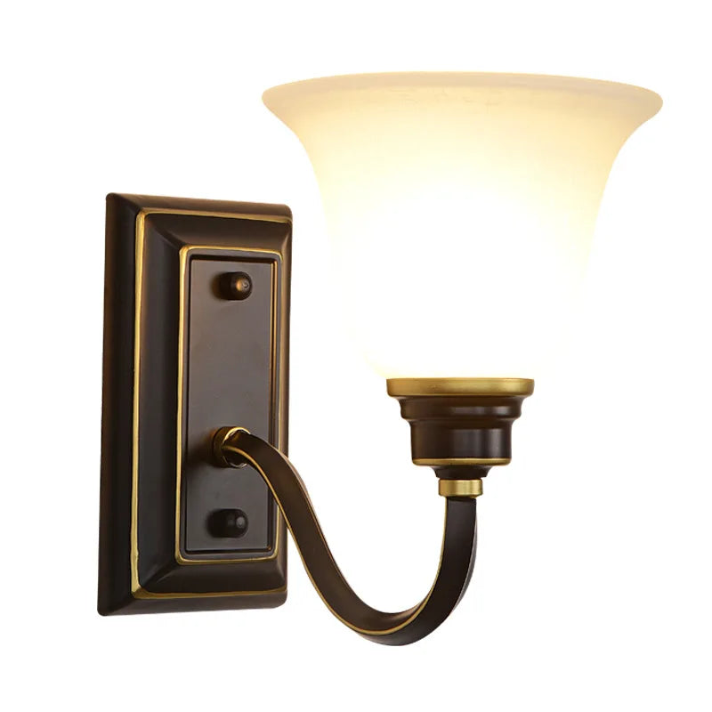 American Country Simple Living Room Corridor Aisle Bedroom Bedside Single Wall Lamp