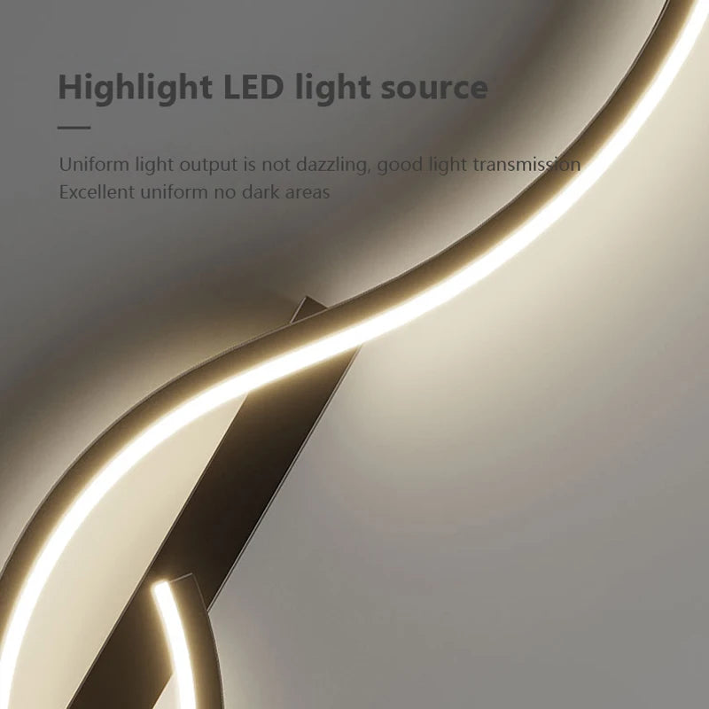 Modern LED Wall Lamp Minimalist Led Light Bedroom Bedside Long Strip Wall Sconces Living Room