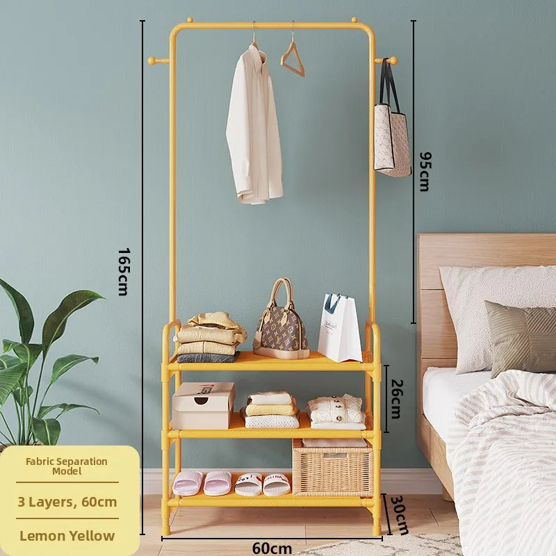 Indoor Floor Standing Clothes Drng Ra Bedroom Balcony Overnight Clothes Storage Holder Small Size Dormi Rent