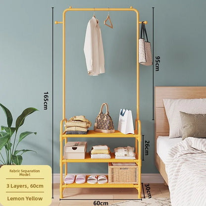 Indoor Floor Standing Clothes Drng Ra Bedroom Balcony Overnight Clothes Storage Holder Small Size Dormi Rent