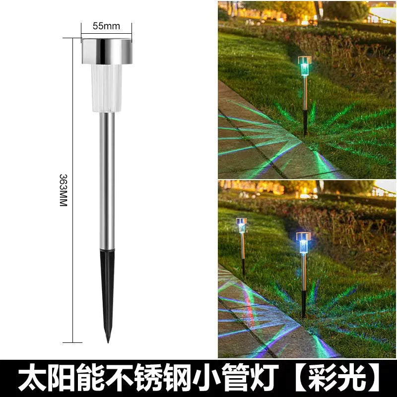 Solar Outdoor Lights New Garden Lamps Powered Waterproof Landscape Path for Yard Backyard Lawn Patio Decorative LED Lighting