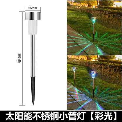 Solar Outdoor Lights New Garden Lamps Powered Waterproof Landscape Path for Yard Backyard Lawn Patio Decorative LED Lighting