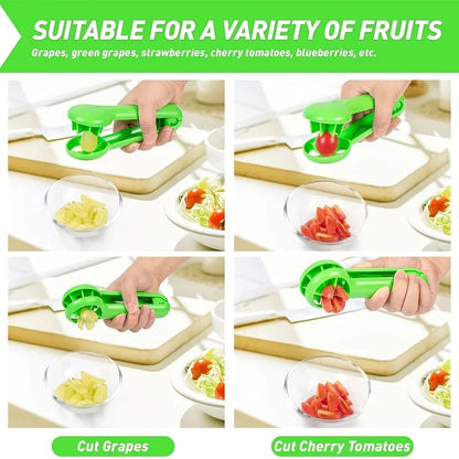 1pc/2pcs Grape Cutter, Green Multi-functional Fruit And Vegetable Cutter