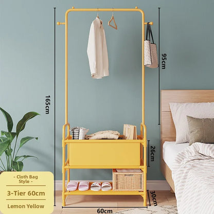 Indoor Floor Standing Clothes Drng Ra Bedroom Balcony Overnight Clothes Storage Holder Small Size Dormi Rent