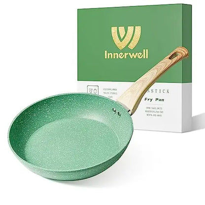 Nonstick Frying Pan 9.5in Pink PTFE PFOA-Free Omelet Skillet for Kitchen Toxin-Free