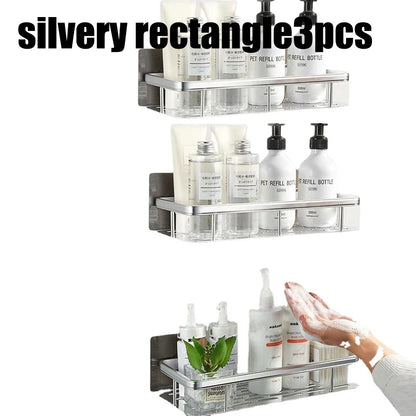 Bathroom Shelf Bathroom Towel Rack Shelves Wall Shower  Shampoo Rack No Drill Shelf Bathroom Tripod Storage Rack