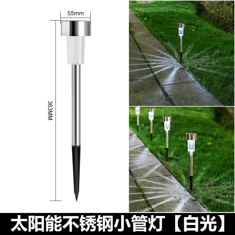 Solar Outdoor Lights New Garden Lamps Powered Waterproof Landscape Path for Yard Backyard Lawn Patio Decorative LED Lighting
