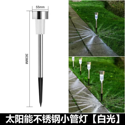 Solar Outdoor Lights New Garden Lamps Powered Waterproof Landscape Path for Yard Backyard Lawn Patio Decorative LED Lighting