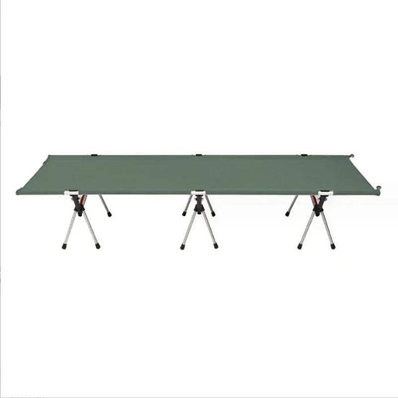 Camping Cot Outdoor Exquisite Camping Folding Bed Lightweight and Portable Car Picnic High and Low Dual-use Durable Marching Bed