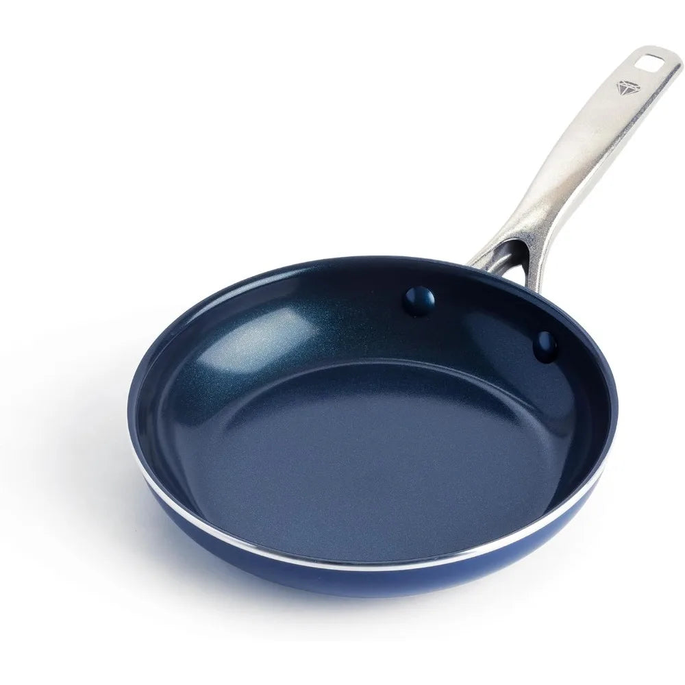 Blue Diamond 8" Nonstick Frying Pan Skillet, Diamond Infused PFAS & PTFE-Free Ceramic Pot