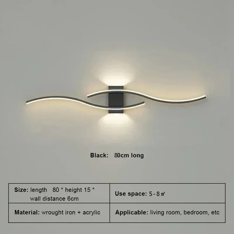 LED Wall Lamp Long Strip Modern Sconce