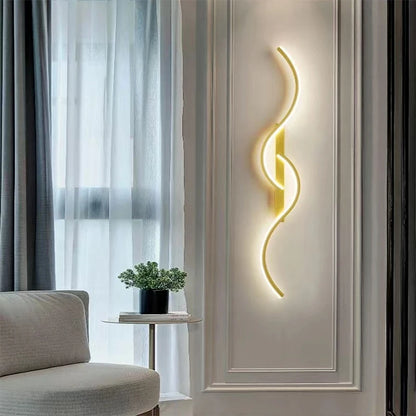 Modern LED Wall Lamp Minimalist Led Light Bedroom Bedside Long Strip Wall Sconces Living Room