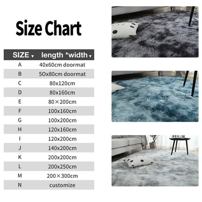 Soft Velvet Gray Carpet Plush Anti-Slip Rug