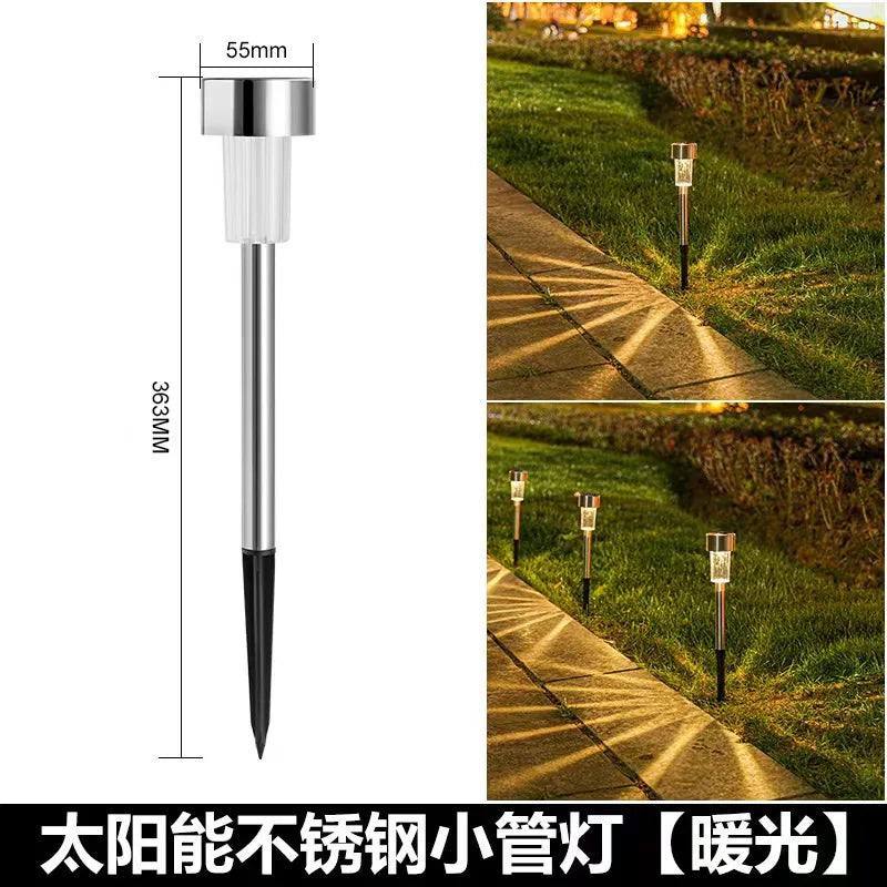 Solar Outdoor Lights New Garden Lamps Powered Waterproof Landscape Path for Yard Backyard Lawn Patio Decorative LED Lighting