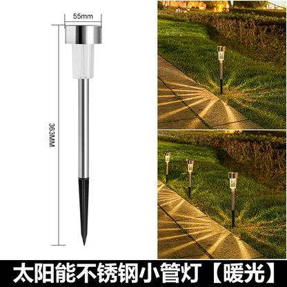 Solar Outdoor Lights New Garden Lamps Powered Waterproof Landscape Path for Yard Backyard Lawn Patio Decorative LED Lighting