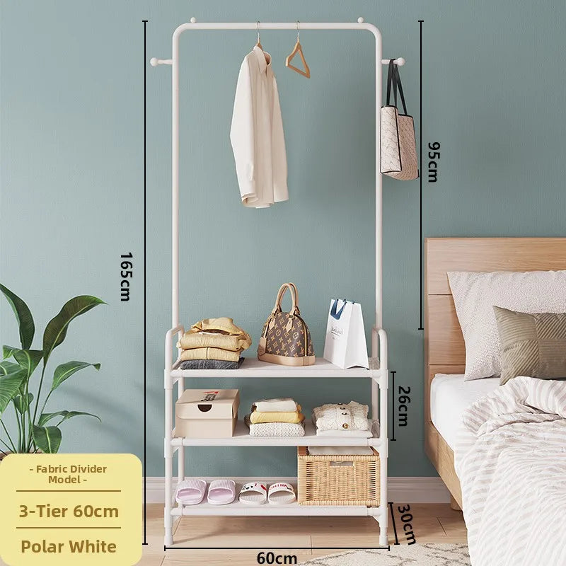 Indoor Floor Standing Clothes Drng Ra Bedroom Balcony Overnight Clothes Storage Holder Small Size Dormi Rent