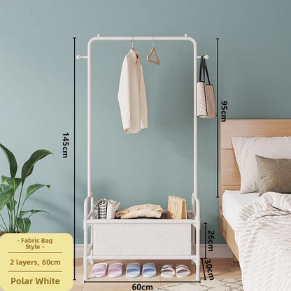 Indoor Floor Standing Clothes Drng Ra Bedroom Balcony Overnight Clothes Storage Holder Small Size Dormi Rent