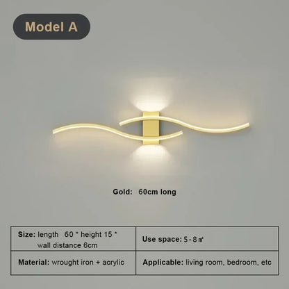 LED Wall Lamp Long Strip Modern Sconce