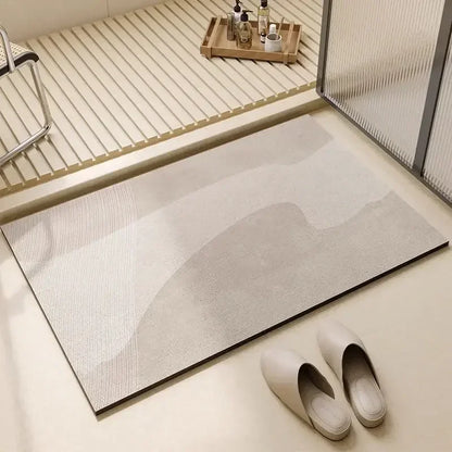 Bathroom Carpet,Absorbent Diatom Mud Floor Mat, Non-Slip Bath Rug, Toilet Doormat, Quick Drying Area Rugs 욕실 카펫