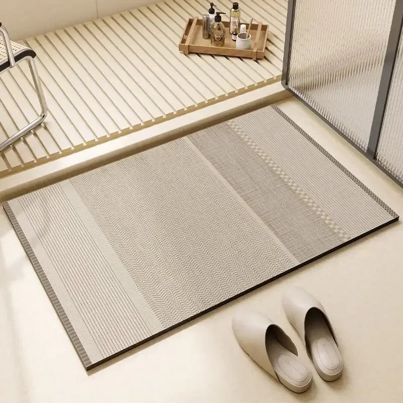 Bathroom Carpet,Absorbent Diatom Mud Floor Mat, Non-Slip Bath Rug, Toilet Doormat, Quick Drying Area Rugs 욕실 카펫