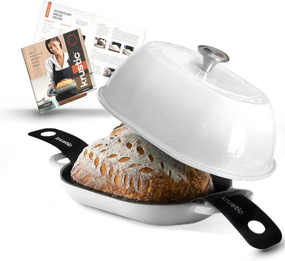 Enameled Cast Iron Dutch Oven for Professional Sourdough Bread Baking