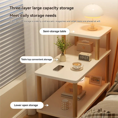 Simple bedroom bedside cabinet, rental room, several households, sofa side shelf, narrow small wooden bedside cabinet