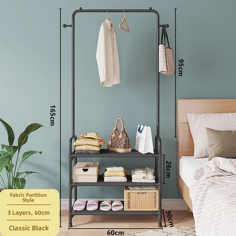 Indoor Floor Standing Clothes Drng Ra Bedroom Balcony Overnight Clothes Storage Holder Small Size Dormi Rent