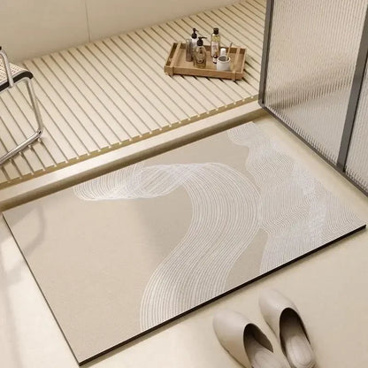 Bathroom Carpet,Absorbent Diatom Mud Floor Mat, Non-Slip Bath Rug, Toilet Doormat, Quick Drying Area Rugs 욕실 카펫