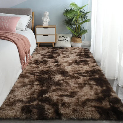 Soft Velvet Gray Carpet Plush Anti-Slip Rug