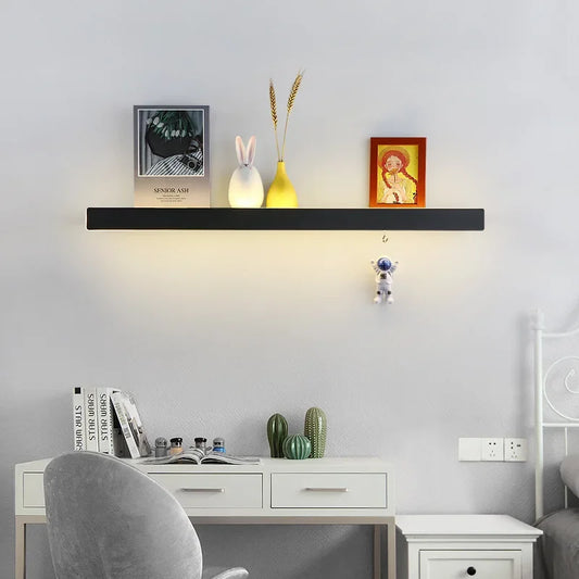 Bedroom Headboard Shelf Wall Light Nordic Modern Simple Long Strip Living Room Home Decor LED Lights Sofa Background Wall Lamp