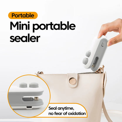 Mini Bag Sealer 2 in 1 Electric Mini Heat Bag Sealing Plastic Food Sealer Clip Bag