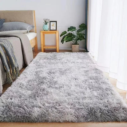 Soft Velvet Gray Carpet Plush Anti-Slip Rug