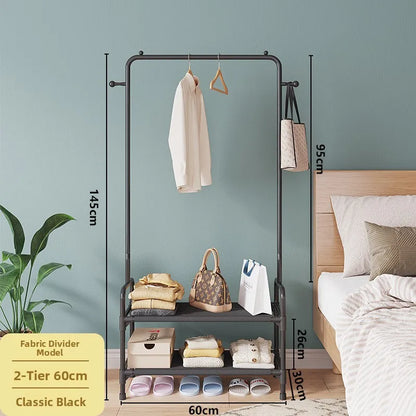 Indoor Floor Standing Clothes Drng Ra Bedroom Balcony Overnight Clothes Storage Holder Small Size Dormi Rent