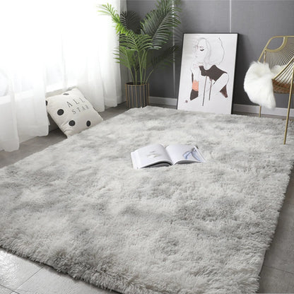 Soft Velvet Gray Carpet Plush Anti-Slip Rug