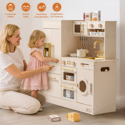 Robotime Robud Kids Wooden Floral Kitchen Play Set