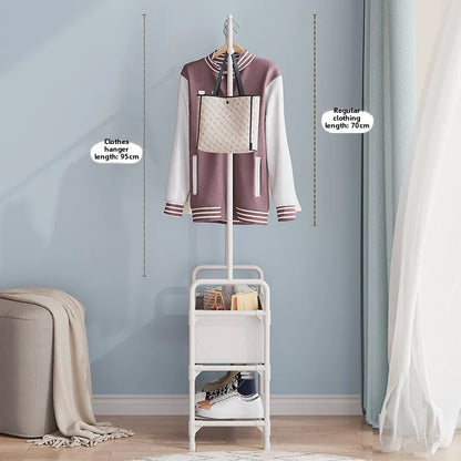 Indoor Floor Standing Clothes Drng Ra Bedroom Balcony Overnight Clothes Storage Holder Small Size Dormi Rent