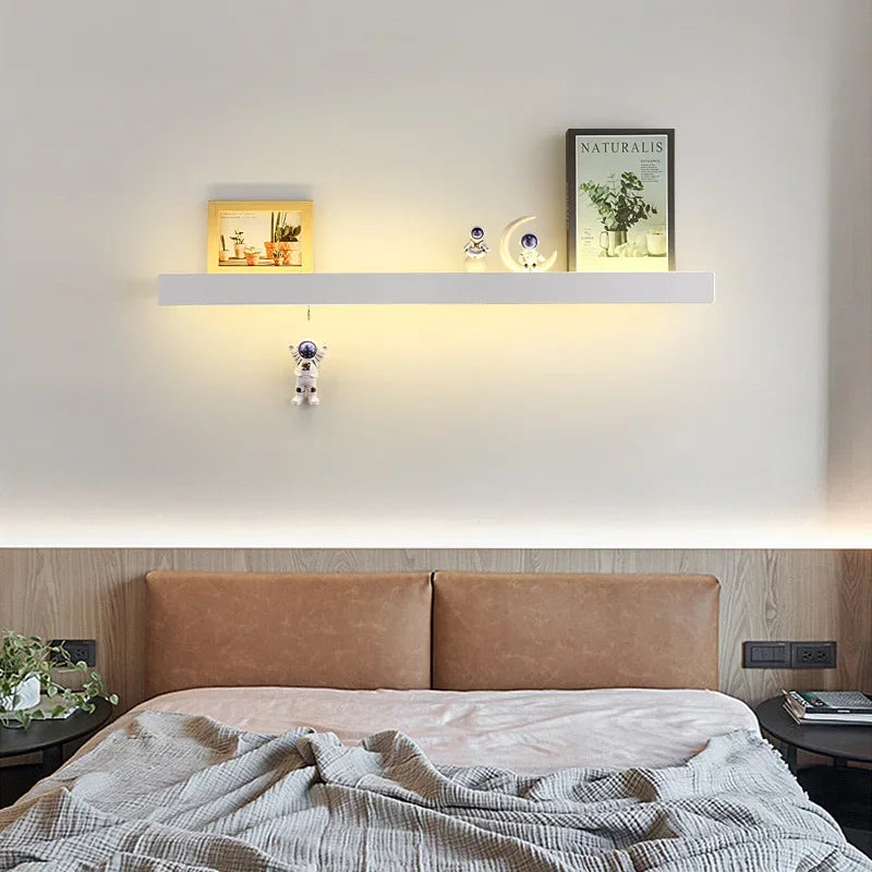 Bedroom Headboard Shelf Wall Light Nordic Modern Simple Long Strip Living Room Home Decor LED Lights Sofa Background Wall Lamp